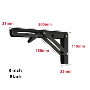 2pcs Bracket Shelves Storage Rack Steel Bracket Triangular Folding Wall Hanging Support Foldable Shelf Angle Mounting Bracket