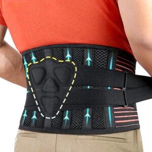 1Pcs Breathable Adjustable Lower Back Brace with Lumbar Pad, Back Support Belt for Women & Men,Lumbar Support Belt for Sciatica