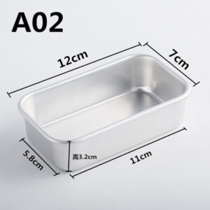 12-20cm Rectangle Cake Mold Aluminum Alloy Bread Dessert Mould Non-stick DIY Cake Bakeware Brownie Mold for Kitchen Baking