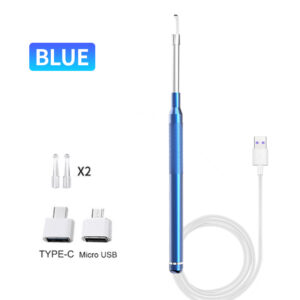 Smart Ear Cleaner Endoscope 3 in 1 Digital Endoscope Earwax Cleaner Tool with 2 Ear Spoon Ear Cleaner for Android Type-C PC