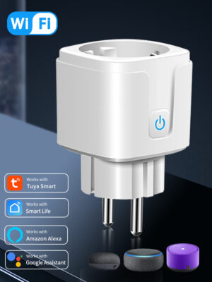 16A Tuya Smart WiFi Socket EU Plug with Power Monitoring Timing Function Alexa Google Home Alice Voice Control Electrical Outlet