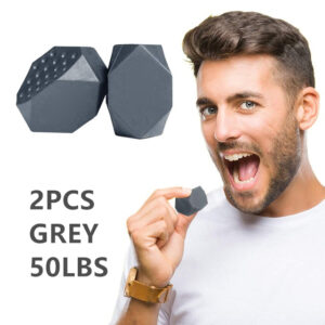 2pcs 40-60lbs Jaw Exerciser Redefine Jawline Trainer Double Chin Jawliner Facial Chew Bite Muscle Anti-stress Face Fitness Ball