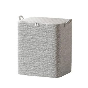 Non-woven Quilt Storage Bag with Lids Zipper Foldable Clothes Quilt Bins Container Large Capacity Dust-proof Bag Organize