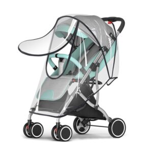 Stroller Rain Cover Transparent Wind Dust Shield Universal Trolley Umbrella Raincoat Baby Car Seat Cover Sunshade Breathable