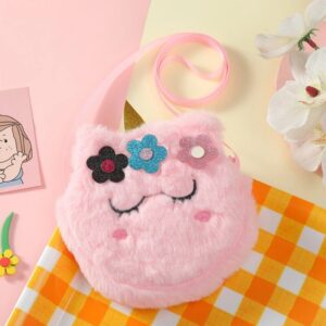 Children’s Cross-Body Bag Plush Unicorn Cartoon Coin Purse Cute Girl Flower Cross-Body Bag Portable Hundred Shoulder Bag