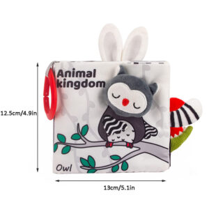 Soft Baby Books 3D Touch Feel High Contrast Cloth Book Sensory Early Learning Stroller Toys for Infant Toddler Toy 0-12 Months