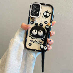 Sroof Case For Samsung A02 M02 A02S M02S F02S A03 A03S A04 A04S A05 A05S A06 A12 M12 F12 A13 A14 A15 A16 A22 A23 A24 A25 A32 A34 A35 F42 A51 A52 A52S A53 A54 A55 New Cute Angel Eyes with Six Cartoon Animals phone case back cover