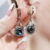 New Ins 2024 Exquisite Crystal Water Drop Dangle Earrings Luxury Zircon Earings for Girl