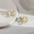 Luxury Enamel Butterfly Earring Pearl Detachable Earrings