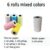6 Roll 57*30mm Color Thermal Paper White Label Sticker Paper Colorful Photo Paper For PeriPage PAPERANG Mini Photo Printer