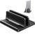 Dual-Slot Vertical Laptop Stand Holder Adjustable Double Desktop Notebook Dock Space-Saving for MacBook HP Dell Chrome Book iPad