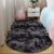 1pc Oval Silk Tie Dye Carpet Child’s Room Cute Girl Floor Soft Mat Living Room Bay Window Decor Fluffy Large Kid Bedside Rugs