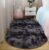VIKAMA Fashion Silk Hair Floor Mat Study Bedroom Bedside Coffee Table Rug Living Room Sofa Soft Comfortable Non-Slip Oval Carpet