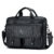 Genuine leather men’s briefcase with double front pockets, large capacity computer bag, diagonal cross handbag