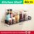 Stainless Steel Wall-mounted Kitchen Storage Rack Cabinet Basket Organizer Spice Rack Shelf Punch-free Jar Storage Bracket