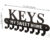 Black Metal Key Holder Hooks Wall hanging Wall-mounted Coat rack Sweet Home Wall Hanger Iron Art Decor for Front Door Kitchen