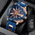 LIGE Men Watch Luxury Business Quartz Watches Silicone Strap Sport Chronograph Men’s Wristwatch Waterproof Luminous Triangle  sh