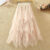 Tutu Tulle Long Maxi Skirt Women Fashion 2024 Korean Cute Pink High Waist Pleated Skirt Mesh Female Lady Aesthetic Faldas