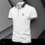 Short sleeved t-shirt for men in spring and summer, trendy brand polo shirt with lapel collar for business clothes for men