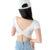 Summer Solid Color Short Tees With Chest Pad Women Crop Top Square Collar Hollow Out Slim Fitting Backless Leisure Top
