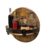Wall Mount Whiskey Barrel Shelf Home Decoration Round Wooden Storage Rack Retro Wine Rack Kitchen