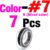 MNFT 7Pcs Metallic Guide Wrapping Fishing Line Thread for Rod Building Colorful 50Meters