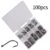 100Pcs Fishing Hooks Set Carbon Steel Single Circle Fishing Hook Fly Fishing Jip Barbed Carp Hooks Sea Tackle Accessories