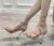 2024 Summer New Square Head Rhinestone Sandals Stiletto Heel Open Toe High Heels Crystal Sexy One Word with Roman Shoes Women