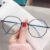 Enacolor  Bezel Round Polygon Plain Lens Eyeglass Frame Anti-blue Light Eyeglasses Degree Free
