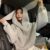 Anti-Pilling 2023 Internet Celebrity Rabbit Ear Hooded Sweatshirt Women’s Short Grey All-Match Loose Lazy Style Coat