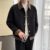 2024 autumn and winter popular fashion color matching lapel jacket men’s fashion handsome contrast color design loose casual jacket fashion