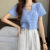 Summer Design Sense Short Top Clothes Women’s 2023 New Short-sleeved T-shirt Wear High Waist Sweet Spice Girl Style Ins Trendy