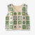 Granny Square Top Sleeveless Button Front Open-knit Crochet Cardigan Women Teengirl Spring Summer Fairycore Vintage Outfit