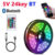 USB Led Strip Light RGB LED Lights DC5V Bluetooth Flexible Ribbon Diode Tape Phone APP Control TV Backlights Room Decoration