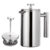 French Press Coffee Maker Stainless Steel Double Walled Insulated Coffee Maker Pot Home Office Coffee Pot