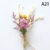 1pc Mini Natural Dry Flowers Bouquet Boutonnieres Groomsmen Buttonholes Bridesmaid Flower Corsage Brooch Christmas Wedding Decor