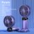 USB Handheld Mini Fan Foldable Portable Neck Hanging Fans 5 Speed USB Rechargeable Fan with Phone Stand and Display Screen