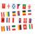 2024 The 24-Strong Football Euro Participating Sides Flags Craft Decoration Home Indoor Outdoor hanging European Cup Flag