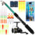 Fishing Rod and Reel Combo 127pcs Fishing Tackle Set Telescopic Fishing Rod Pole with Spinning Reel Floats Hooks Accessories