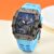 2022 New Foreign Trade Best-selling Barrel Black Samurai Imitation Mechanical Hierarchical Diamond Large Dial Quartz Watch