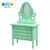 1:12 Miniature Dresser Mirror Drawer Design Stable Support Non-Fading Free Standing Dressing Table Model for Entertainment