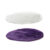2Pcs Faux Sheepskin Wool Carpet 30 x 30 Cm Soft Longhair Decorative Carpet Cushion Chair Sofa Mat Round – White & Purple