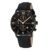 1pc Black Quartz Watch Men Roman Dial Watch Fashion Round Date Quartz Watch For Sports