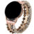 for Samsung Galaxy Watch 6/5/4 40/44mm Bands/Active 2 Watch 4 42/46mm Band Women, 20mm Handmade Fashion  Elastic Crystal Beads