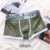 Men Boxer Shorts Panties Cotton Underwear Black Green XL 2XL 3XL Letter Belt Breathable Soft Fashion Sports