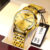POSHI Stainless Steel Quartz Wrist Watch for Man Luxury Week Date Display Luminous Bracelet Fashion Men’s Watch Original Clock