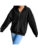 Autumn Fleece Hoodie Solid Color Hooded Korean Fashion Sweatshirts Long Sleeve Top Drawstring Pockets Loose Zipper Black Hoodies