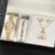7pcs Women’s Watch Fashion Casual Round Pointer Quartz Watch and Necklace Bracelet Ring Earring Set