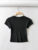 Summer Sexy Women O-neck Short-sleeve T-shirt Slim Elastic Skinny Crop Tops