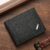 Men’s Short Frosted Leather Wallet, Multi-Slot Coin Pocket Photo Holder Small Men’s Wallet